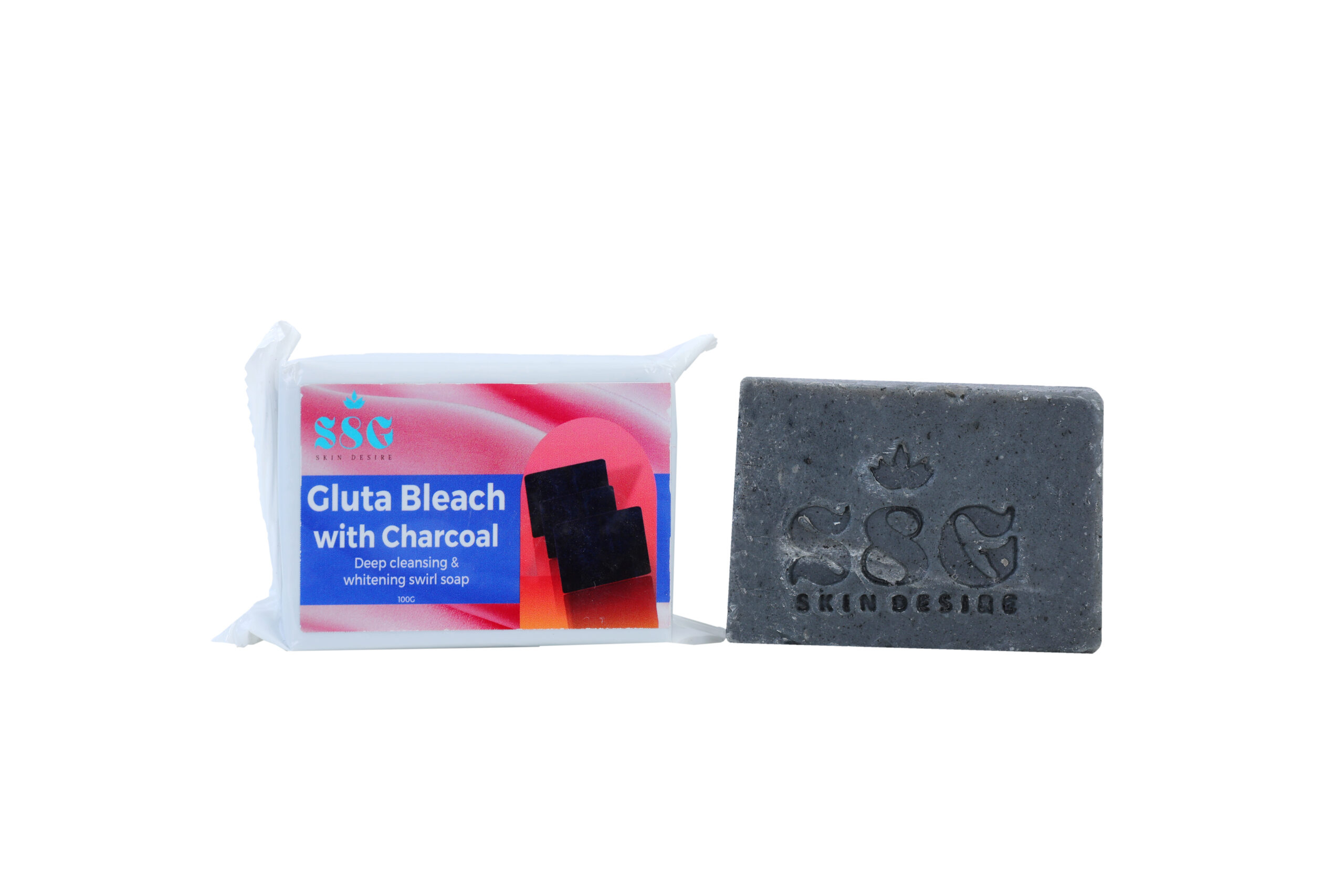 Gluta Bleach With Charcoal Deep Cleansing & Whitening Swirl Soap - Image 3