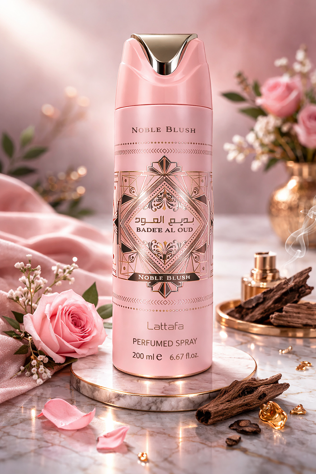 Badee Al Oud – Noble Blush | Body Spray 200ML - Image 3