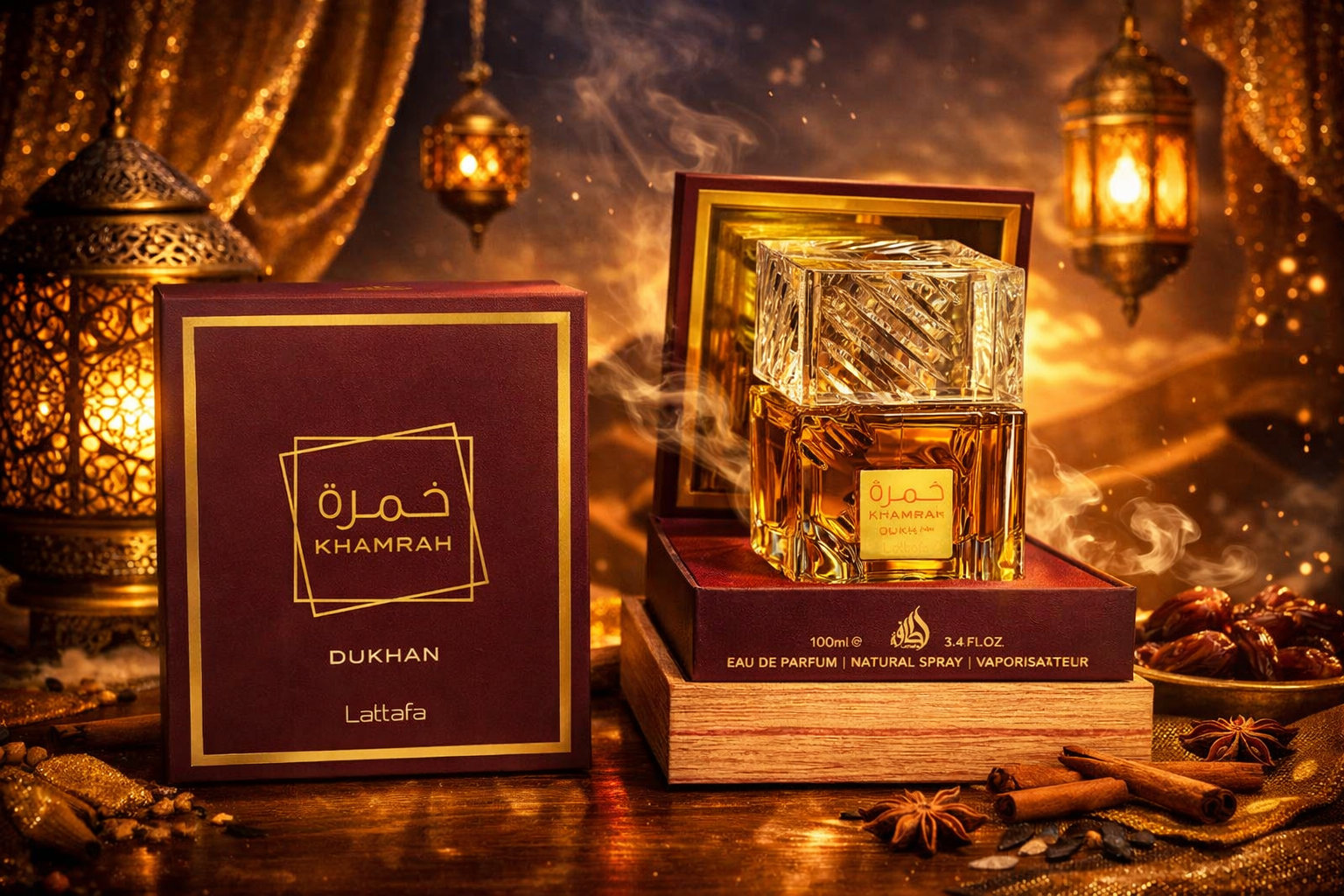 Khamrah Dukhan by Lattafa Perfume – Eau de Parfum (100ml)